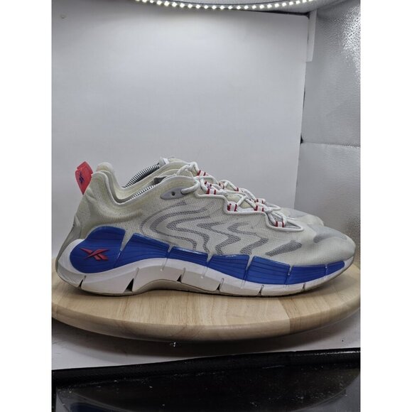 Size 11 - Mens Reebok Zig Kinetica 2 Pure GreyCobalt Blue Running Shoes Sneakers - Picture 3 of 9